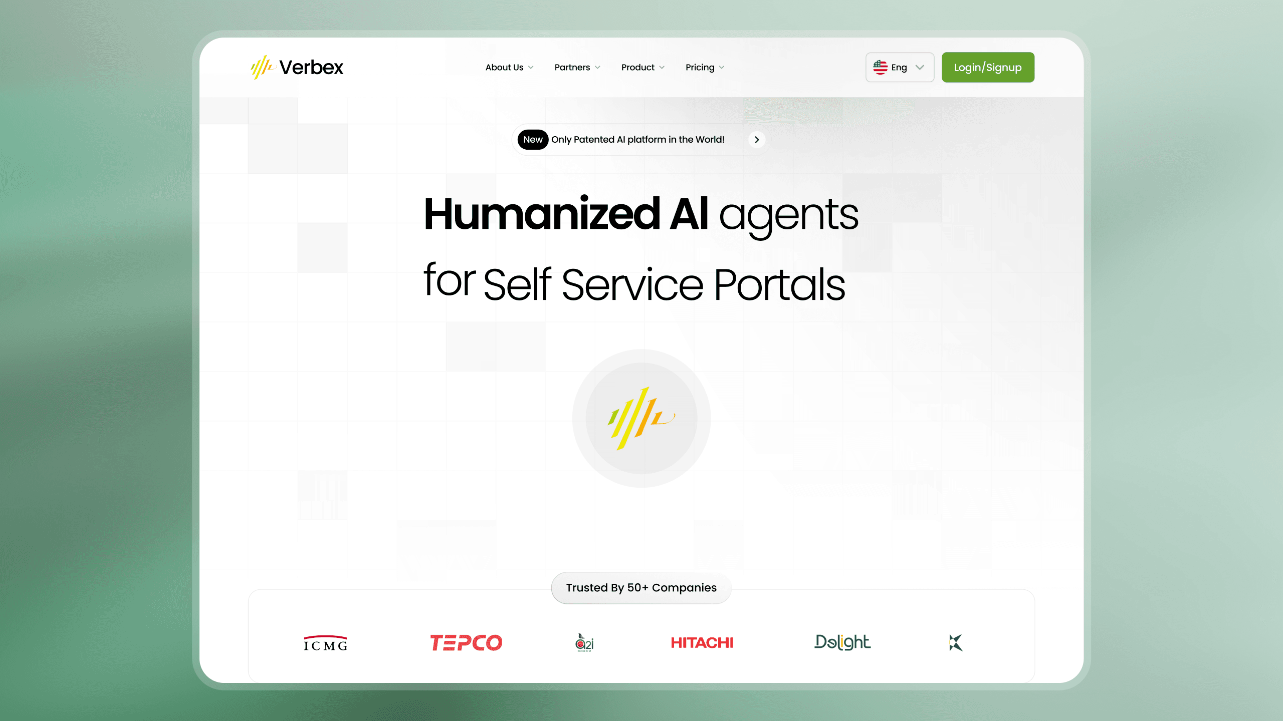 Verbex AI Home Screen Preview